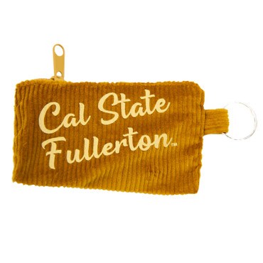 Cal State Fullerton Corduroy Coin Pouch - Brown